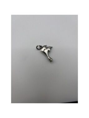 𝅺handcrafted Solid 925 Sterling Silver Double (Two) Dolphins Pendant